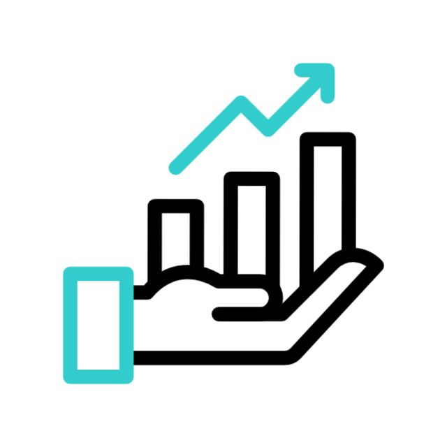 business growth analytics showing increasing graph and performance improvement