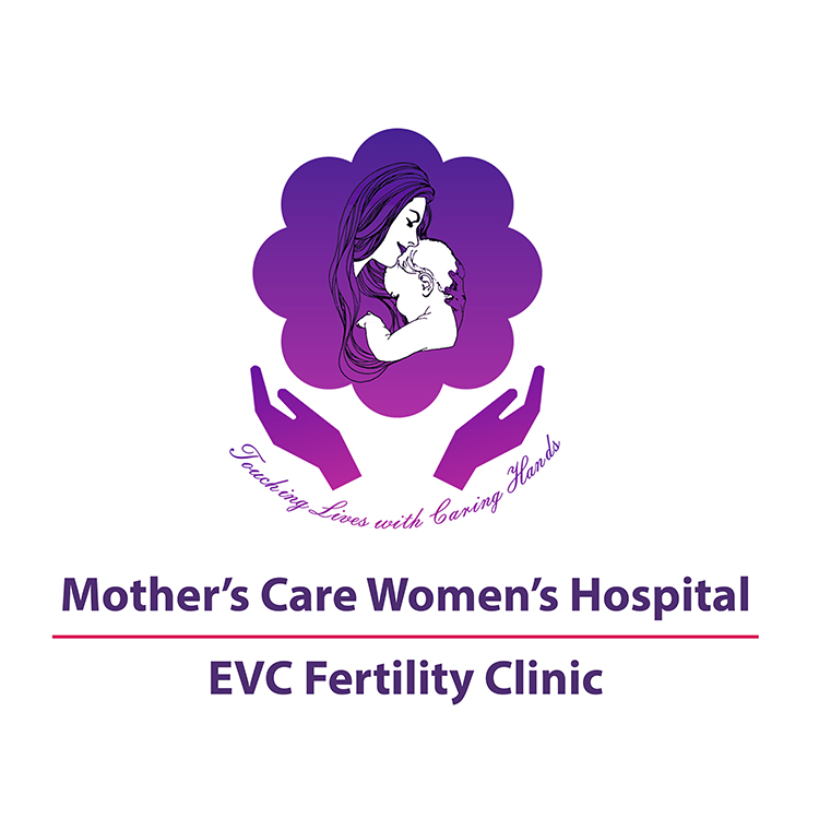Mother’s Care Women’s Hospital and EVC Fertility Clinic logo showing mother and baby care, maternity and fertility services, promoted by Nivi Digital World