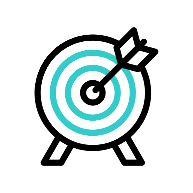 target audience marketing strategy with bullseye focus concept