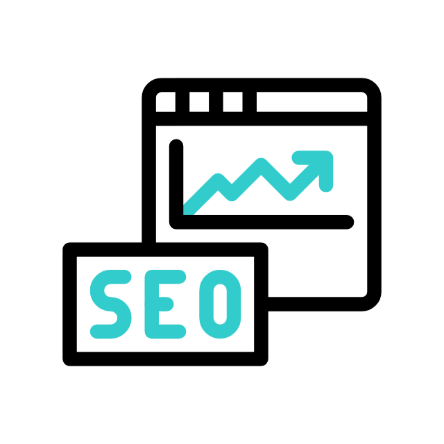 SEO analytics and website ranking growth icon by Nivi Digital World Chennai