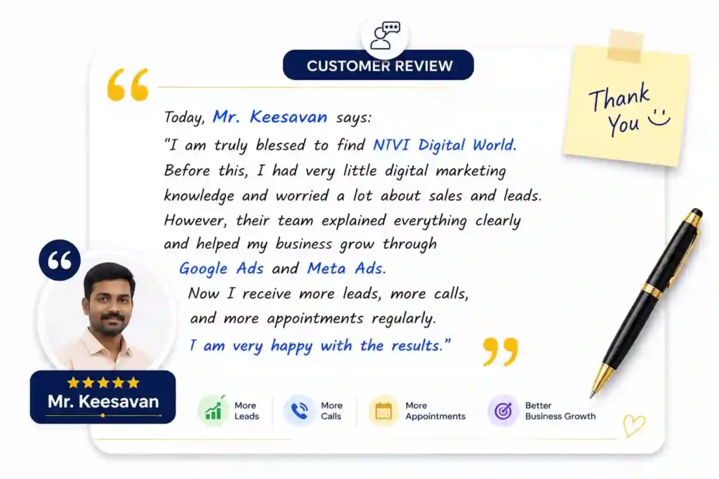 Customer Review for NIVI Digital World Digital Marketing Service