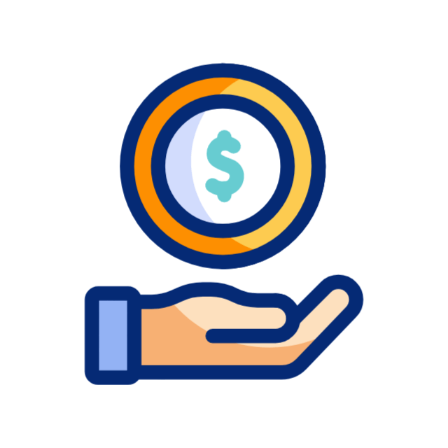 SEO and Paid Ads cost comparison icon for digital marketing budgeting and online advertising strategy