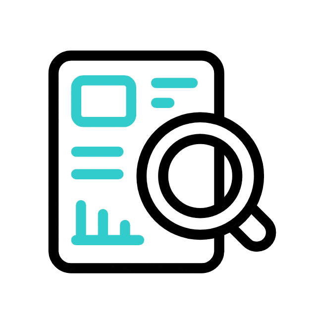 Transparent reporting icon for digital marketing agency services