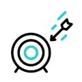Full Services Digital Marketing target icon representing business goals, lead generation, and marketing success